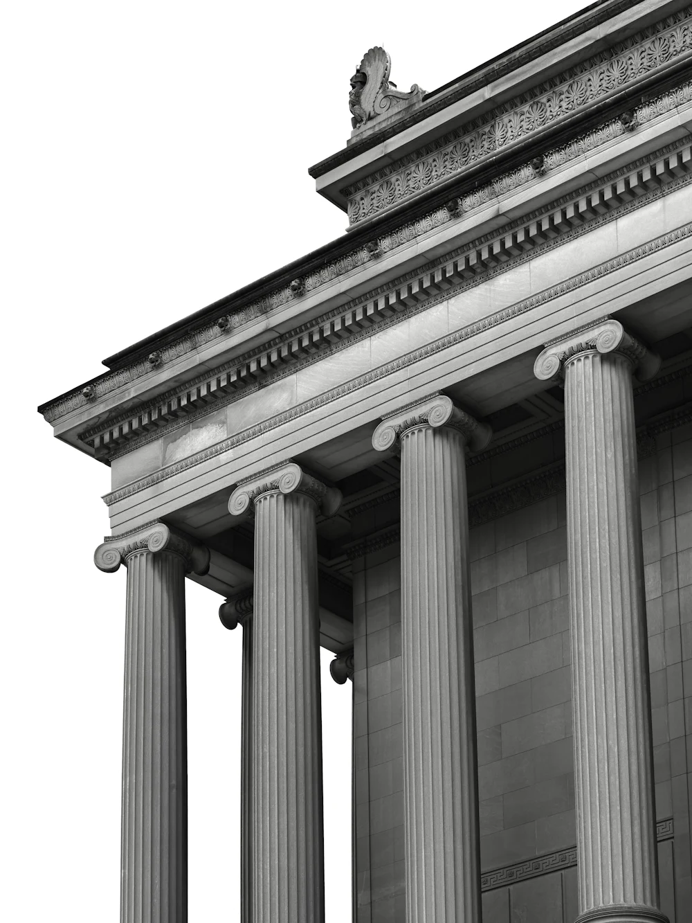 Façade néoclassique à colonnes